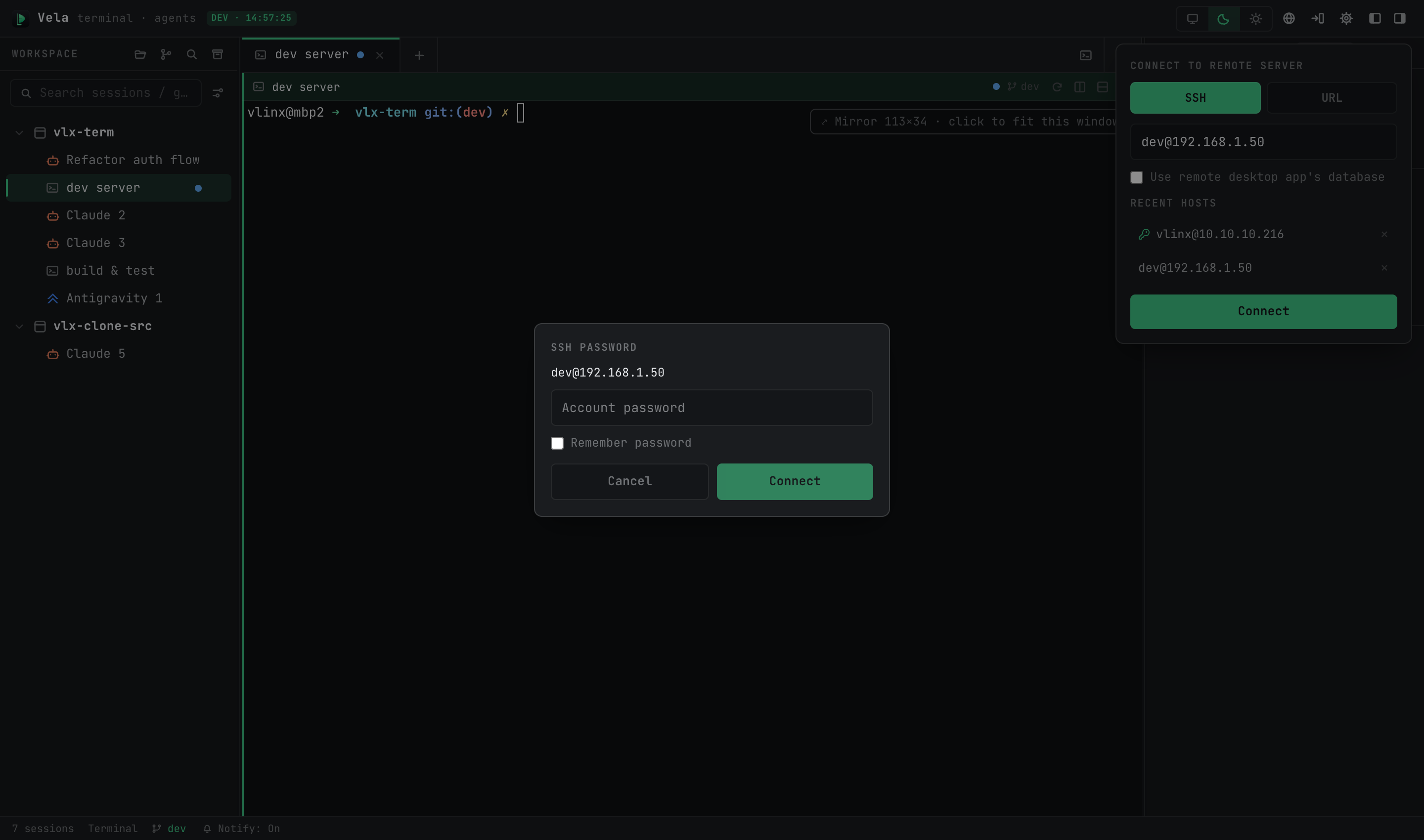 SSH password prompt